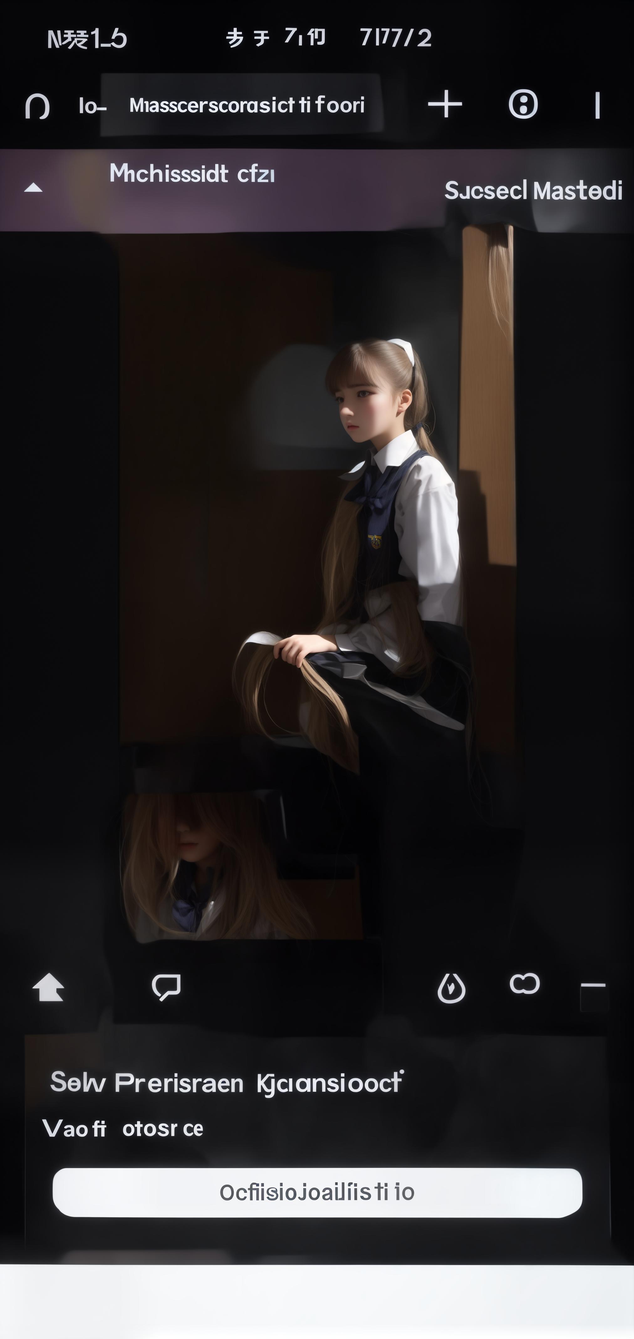  masterpiece, best quality, a photo of a schoolgirl in uniform waiting outside an office to be punished and looking frightened