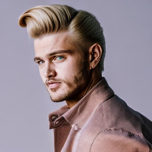 portrait+ style Russian LGBT queer TV actor blonde hunk dude face