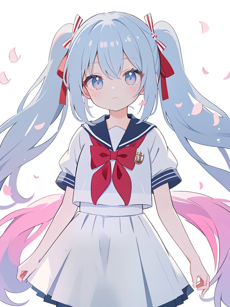  identity, yandere, twin tails, sailor uniforms, masterpiece, best quality,8k,ultra detailed,high resolution,an extremely delicate and beautiful,hyper detail