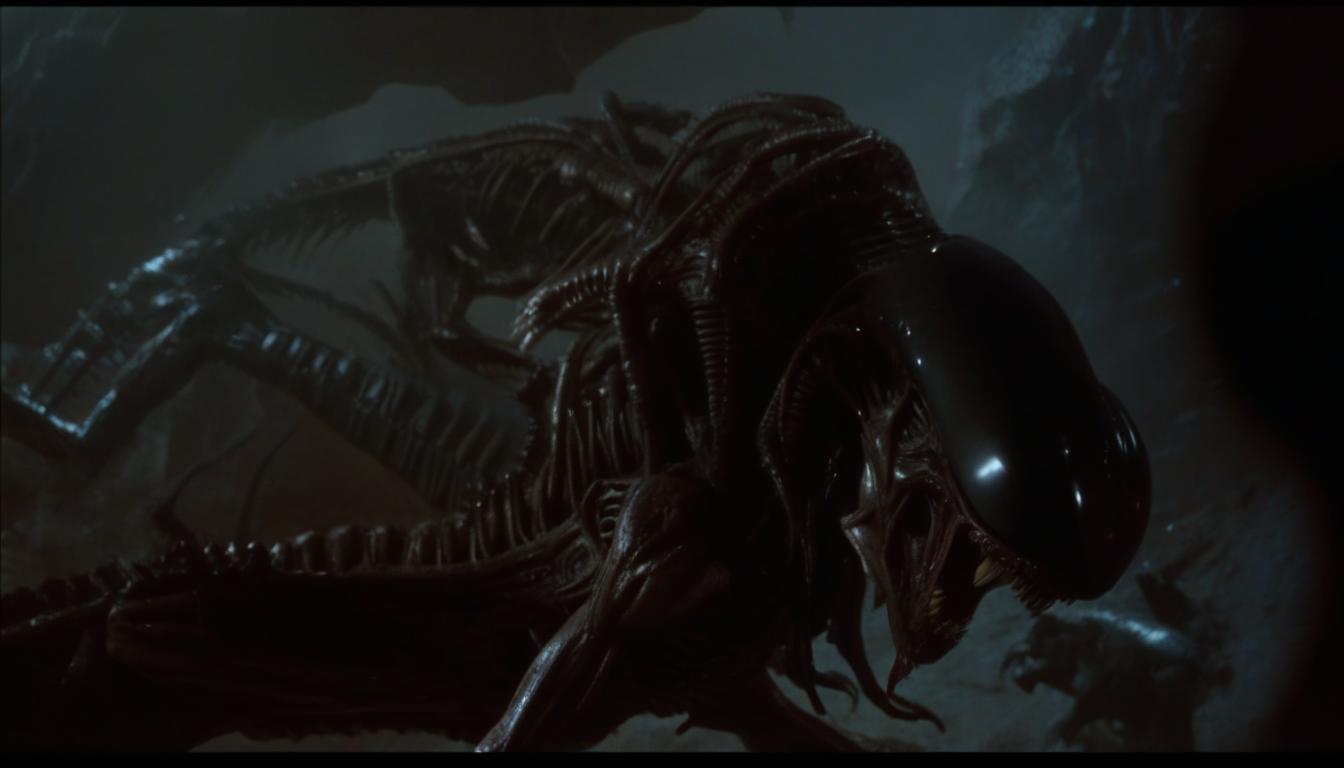  xenomorph, monster, space, realism, horror, bio, mechanics, ancient egypt