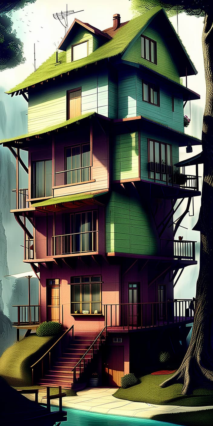  concept art 4. home . digital artwork, illustrative, painterly, matte painting, highly detailed