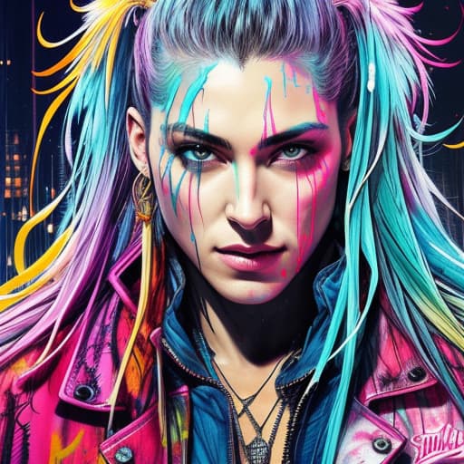  Coolio , Acid wash effect, perfect anatomy, centered, approaching perfection, dynamic, highly detailed, artstation, concept art, smooth, sharp focus, illustration, art by Carne Griffiths and Wadim Kashin, graffiti airbrushing techniques, high definition, accent lighting, contrasted with bright paint colors, by Squal92i)