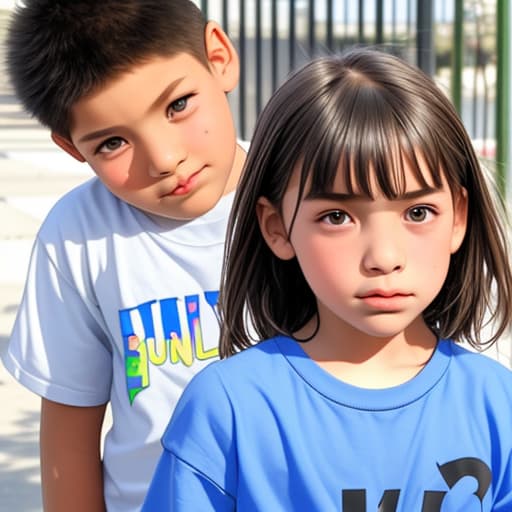  Kid feeling left out next to school bully