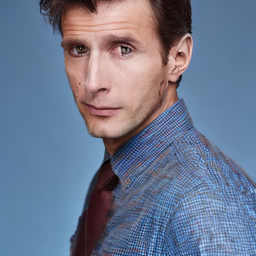 portrait+ style doctor who actor queer brunette hunk dude face