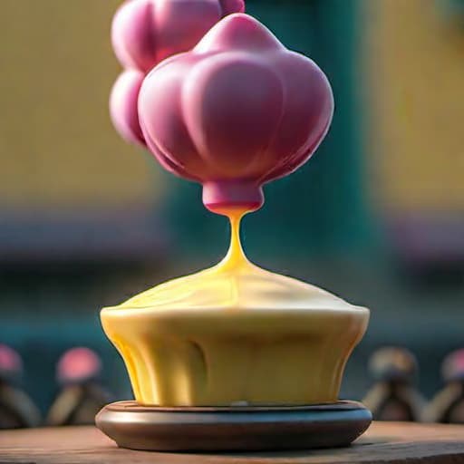  custard pudding hyperrealistic, full body, detailed clothing, highly detailed, cinematic lighting, stunningly beautiful, intricate, sharp focus, f/1. 8, 85mm, (centered image composition), (professionally color graded), ((bright soft diffused light)), volumetric fog, trending on instagram, trending on tumblr, HDR 4K, 8K