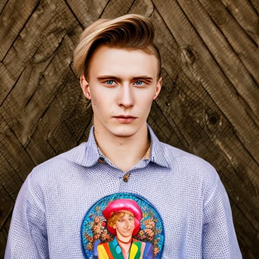 portrait+ style Russian LGBT queer twink blonde hunk dude face