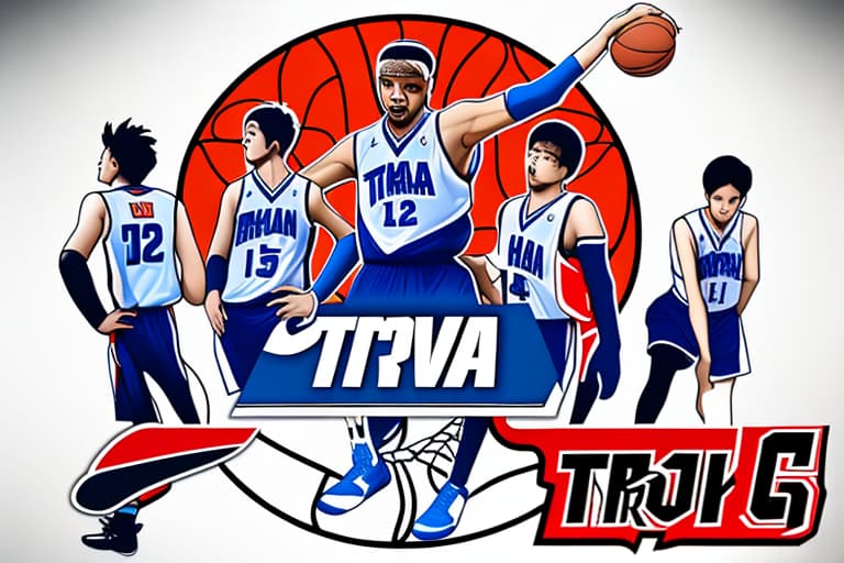  basketball logo with team name TROPS DAKA