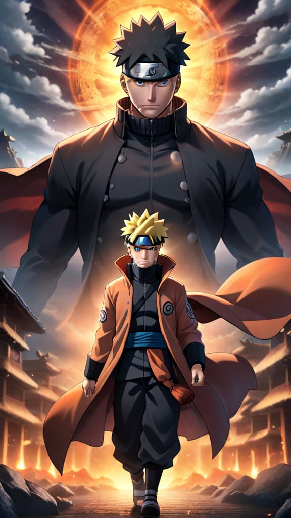  naruto from naruto with blazing eyes, breaking through an eerie dreamscape, light pouring through the fissure, anime art hyperrealistic, full body, detailed clothing, highly detailed, cinematic lighting, stunningly beautiful, intricate, sharp focus, f/1. 8, 85mm, (centered image composition), (professionally color graded), ((bright soft diffused light)), volumetric fog, trending on instagram, trending on tumblr, HDR 4K, 8K