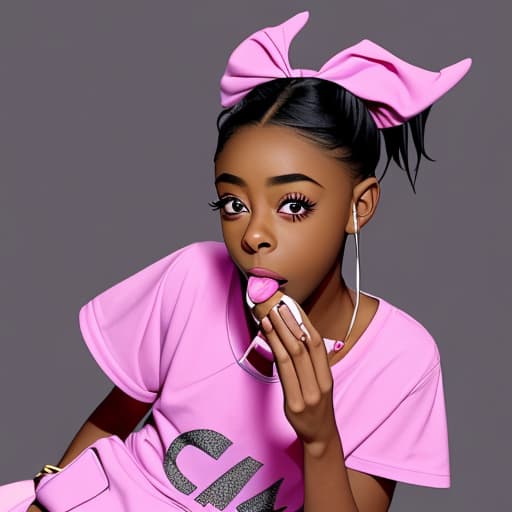  Skai Jackson with a penis in her mouth