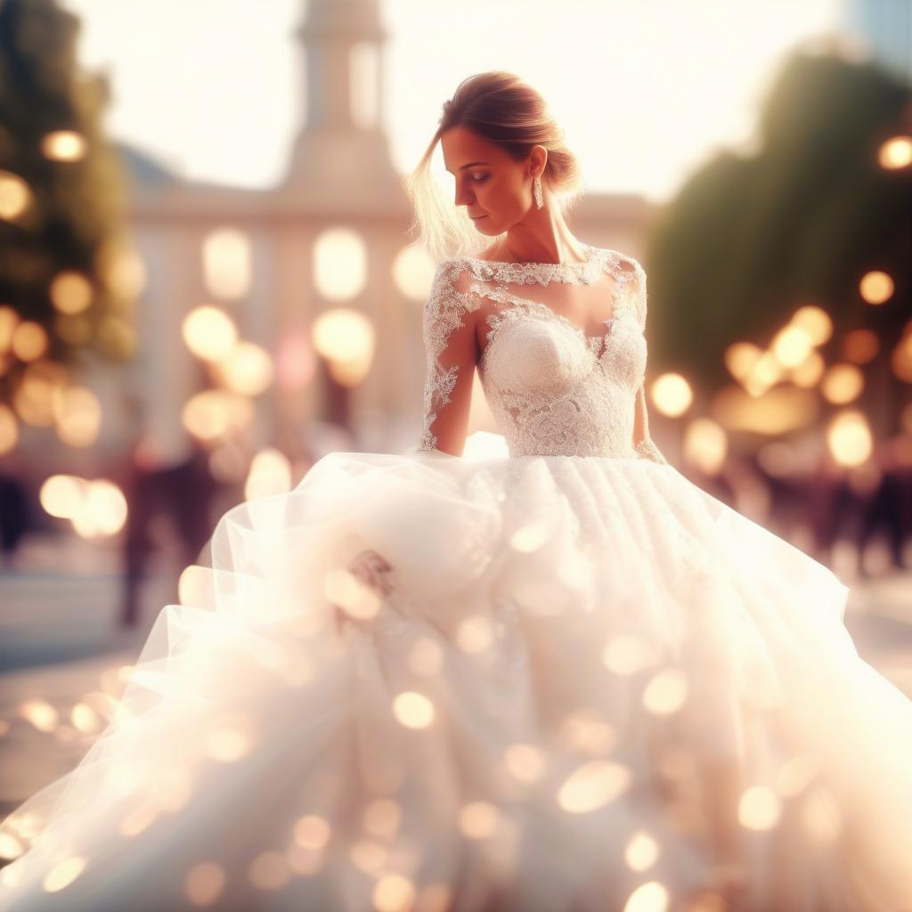  cinematic photo wedding dress . 35mm photograph, film, bokeh, professional, 4k, highly detailed