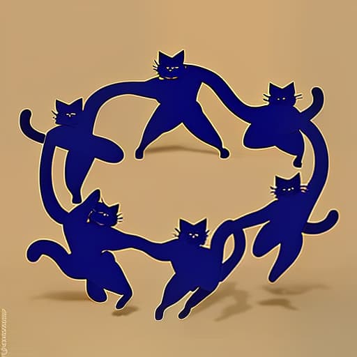  cats dance, character, full body, concept design, sheet, ultra wide view, ultra detailed