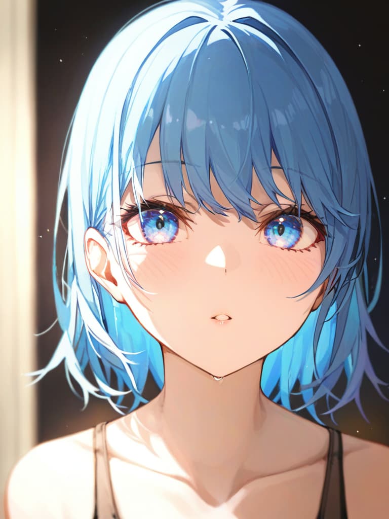  pale beautiful girl, light blue hair, front face, masterpiece, best quality,8k,ultra detailed,high resolution,an extremely delicate and beautiful,hyper detail