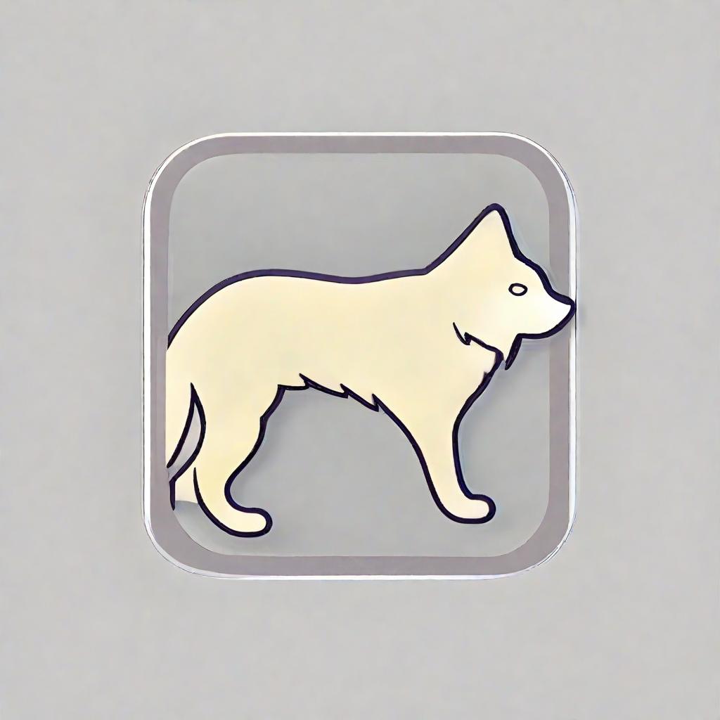  app icon of "FLFF" text in a square (it's an icon for my furry guild) make the text from white fluff and the background will be light gray