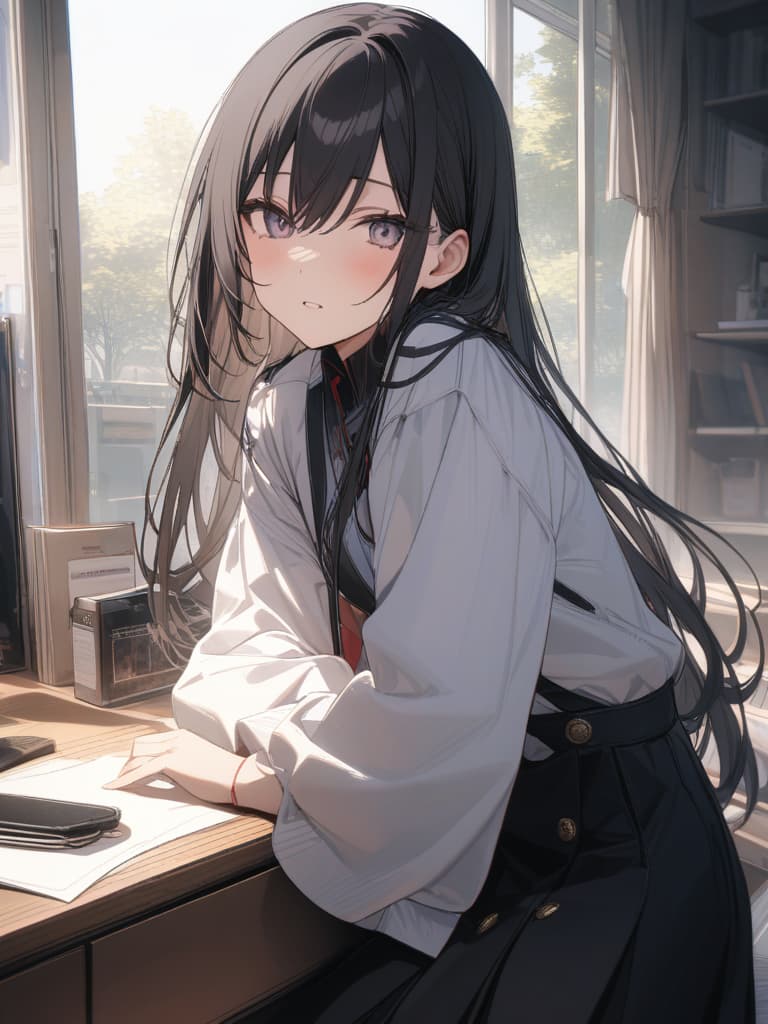  girls, uniforms, whole body, black hair long hair, masterpiece, best quality,8k,ultra detailed,high resolution,an extremely delicate and beautiful,hyper detail