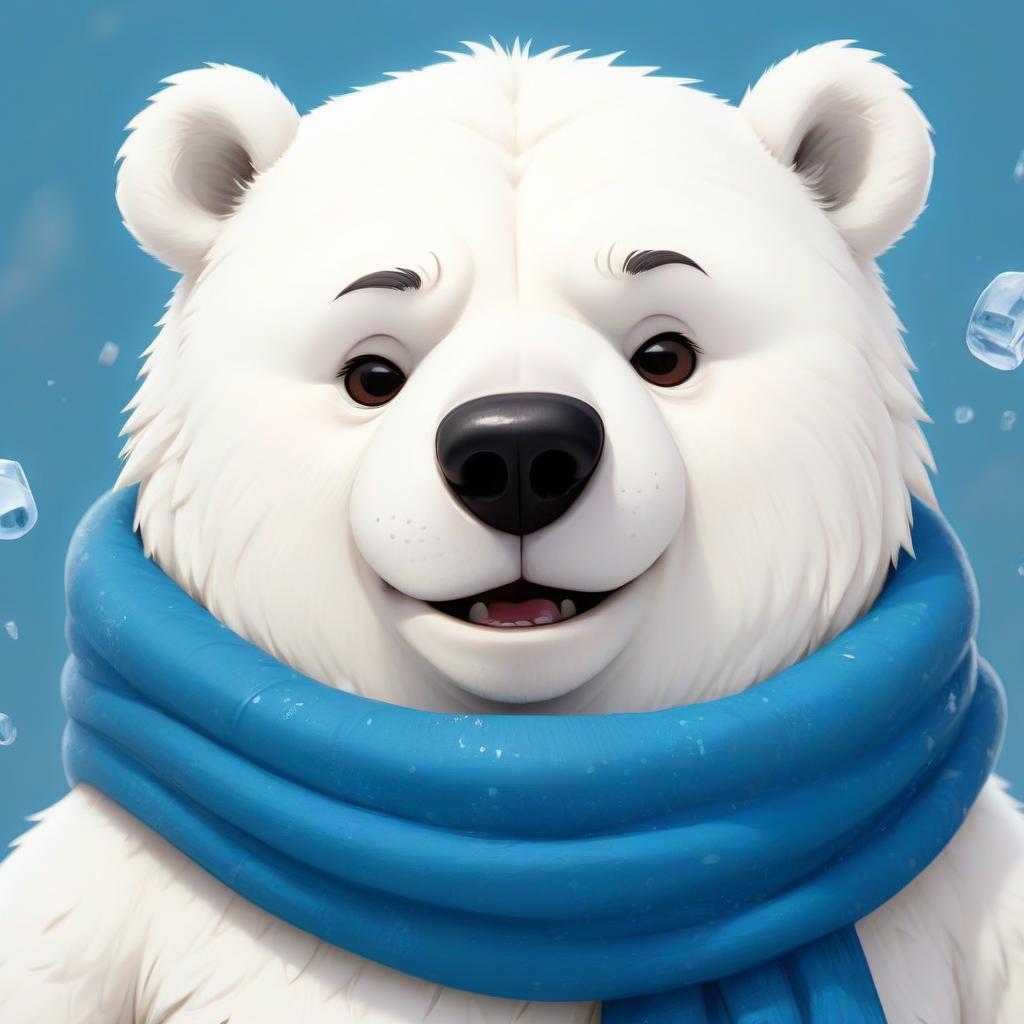  breathtaking sticker polar bear cries . award winning, professional, highly detailed, sticker