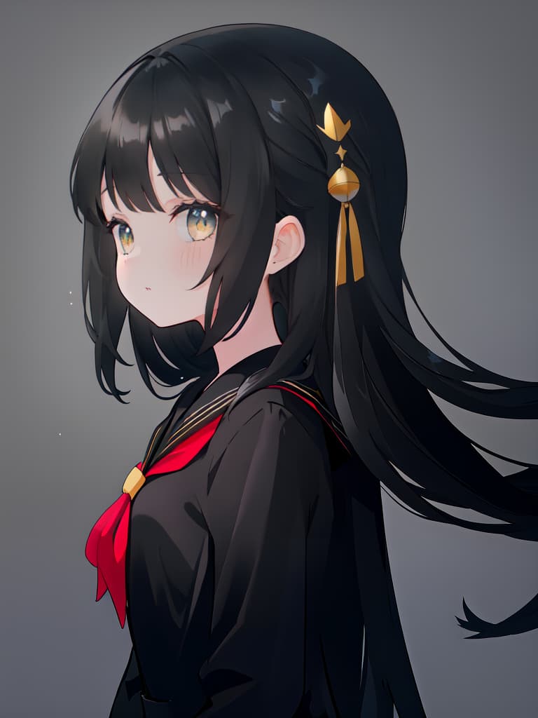  {((beautiful girl))((long black hair))(wearing black sailor suit)):1.4,looking straight ahead (upper body only)},super detail,high resolution,absurd,adopted,