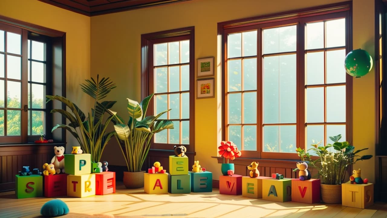  a serene playroom filled with vibrant ecofriendly toys made from natural materials: wooden blocks, organic cotton stuffed animals, bamboo puzzles, and recycled paper games, surrounded by potted plants and soft sunlight streaming through a window. hyperrealistic, full body, detailed clothing, highly detailed, cinematic lighting, stunningly beautiful, intricate, sharp focus, f/1. 8, 85mm, (centered image composition), (professionally color graded), ((bright soft diffused light)), volumetric fog, trending on instagram, trending on tumblr, HDR 4K, 8K