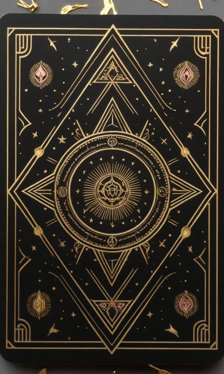  pink, gold, black, white tarot, perfect hands