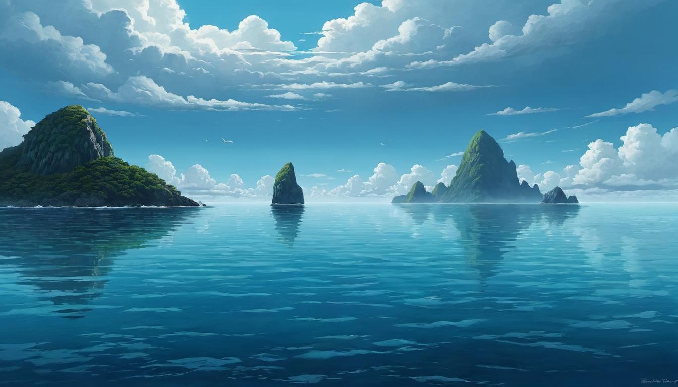  （surrealism)a deep, vast ocean with immeasurable depth, implying depth of character, natural majesty, tranquility, profoundness mystic, intricate details, best quality)