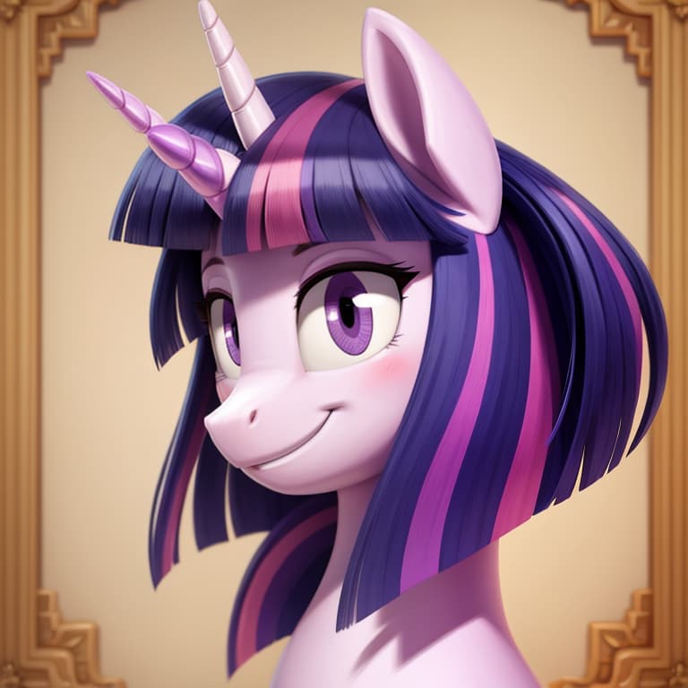  score_9, score_8_up, score_7_up, score_6_up, score_5_up, score_4_up, pixel art, detailed, beautiful, detailed fur, Twilight Sparkle, pony, unicorn, smiling, smug, open eyes, masterpiece, 4k, fine details,