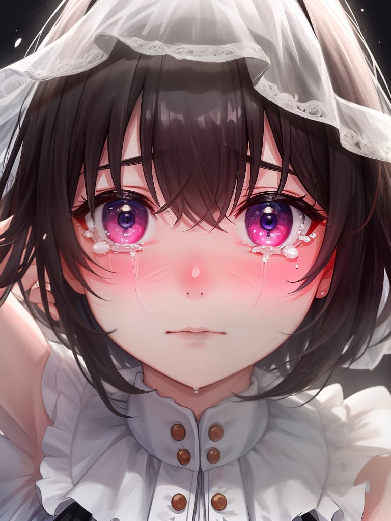  a girl crying, hitting the fist on the eyes, keeping tears shedding, masterpiece, best quality,8k,ultra detailed,high resolution,an extremely delicate and beautiful,hyper detail