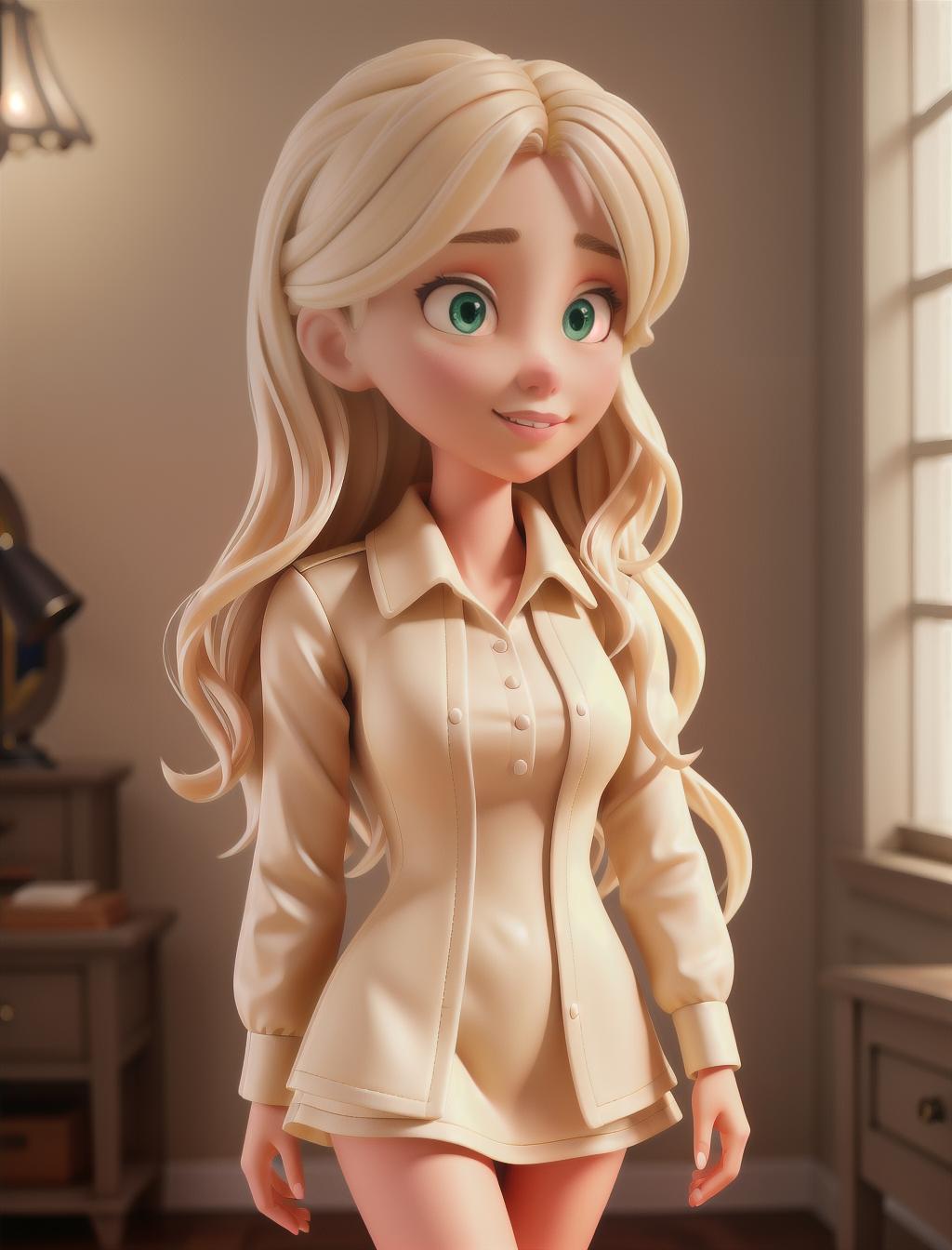  Blonde girl Gotsie herself hyperrealistic, full body, detailed clothing, highly detailed, cinematic lighting, stunningly beautiful, intricate, sharp focus, f/1. 8, 85mm, (centered image composition), (professionally color graded), ((bright soft diffused light)), volumetric fog, trending on instagram, trending on tumblr, HDR 4K, 8K