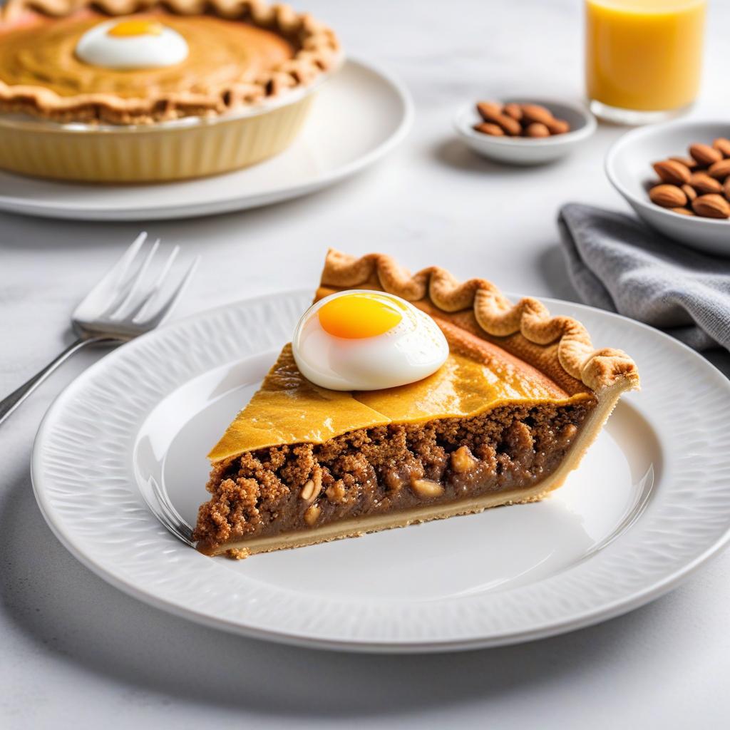  realistic close up portrait meal photo of (((Barbaadian pie))), with (Chicken egg, Whole wheat flour, Milk, Butter, Almond extract, White sugar, Chemical baking powder), ((served in a white plate)), ((with white background)), (((Healthy Eating Plate))), (((Harvard Eating Plate))), ((food photography)), with macro lens, shallow depth of field, highly detailed, natural lighting, natural colors, photorealism, Canon EOS R3, nikon, f/1.4, ISO 200, 1/160s, 8K, RAW, unedited, in-frame hyperrealistic, full body, detailed clothing, highly detailed, cinematic lighting, stunningly beautiful, intricate, sharp focus, f/1. 8, 85mm, (centered image composition), (professionally color graded), ((bright soft diffused light)), volumetric fog, trending on instagram, trending on tumblr, HDR 4K, 8K