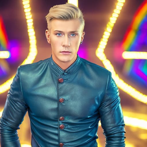 portrait+ style Russian LGBT queer TV actor blonde hunk dude face