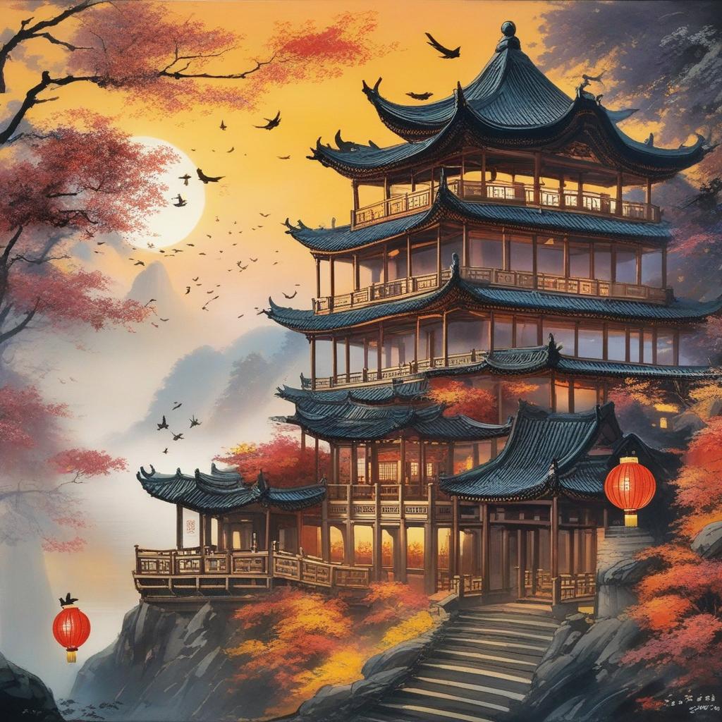  Li Baiyao Qu Yuan lantern Chinese wind, inscription in the picture fur inscription: Happy Mid-Autumn Festival