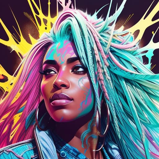  Coolio , Acid wash effect, perfect anatomy, centered, approaching perfection, dynamic, highly detailed, artstation, concept art, smooth, sharp focus, illustration, art by Carne Griffiths and Wadim Kashin, graffiti airbrushing techniques, high definition, accent lighting, contrasted with bright paint colors, by Squal92i)