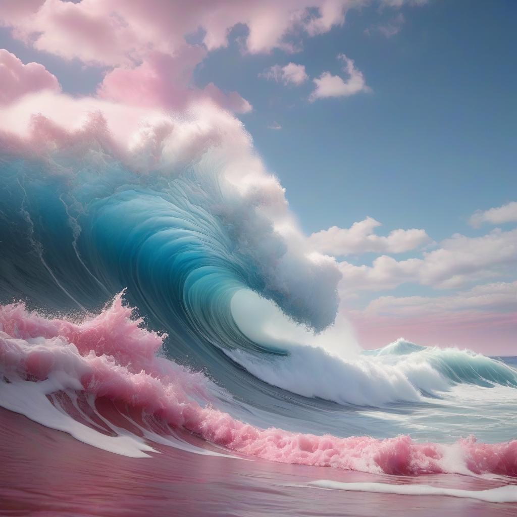  hyperrealistic art an image of a blue and pink wave model, made in the style of karl kleiner, kim keever, calm maritime themes, white background, 3d, traditional japanese, light raspberry and sky blue . extremely high resolution details, photographic, realism pushed to extreme, fine texture, incredibly lifelike hyperrealistic, full body, detailed clothing, highly detailed, cinematic lighting, stunningly beautiful, intricate, sharp focus, f/1. 8, 85mm, (centered image composition), (professionally color graded), ((bright soft diffused light)), volumetric fog, trending on instagram, trending on tumblr, HDR 4K, 8K