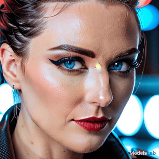  ultra realistic close up portrait ((beautiful pale cyberpunk female with heavy black eyeliner)), blue eyes, shaved side haircut, hyper detail, cinematic lighting, magic neon, dark red city, canon eos r3, nikon, f/1.4, iso 200, 1/160s, 8k, raw, unedited, symmetrical balance, in frame, 8k hyperrealistic, full body, detailed clothing, highly detailed, cinematic lighting, stunningly beautiful, intricate, sharp focus, f/1. 8, 85mm, (centered image composition), (professionally color graded), ((bright soft diffused light)), volumetric fog, trending on instagram, trending on tumblr, HDR 4K, 8K