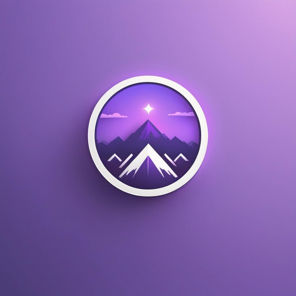  logo, dream world, minimalist, purple gradient hyperrealistic, full body, detailed clothing, highly detailed, cinematic lighting, stunningly beautiful, intricate, sharp focus, f/1. 8, 85mm, (centered image composition), (professionally color graded), ((bright soft diffused light)), volumetric fog, trending on instagram, trending on tumblr, HDR 4K, 8K