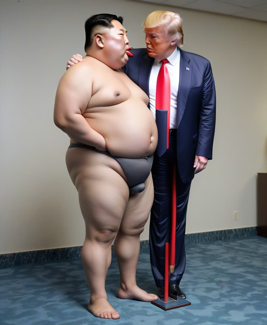  kim jang un in his pants and donald trump in his pants kissing