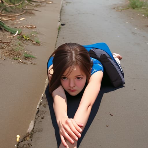  Girl crawl facing away