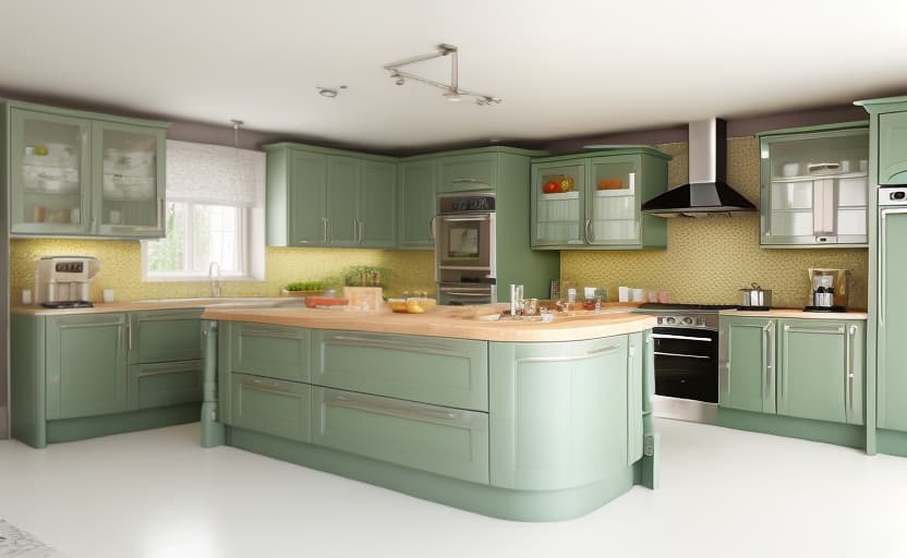  ((colourful kitchen)), award winning, professional, highly detailed, masterpiece