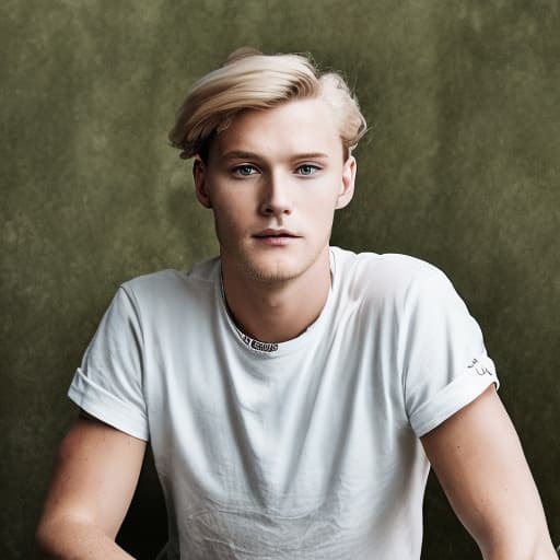 portrait+ style German LGBT queer twink blonde hunk dude face