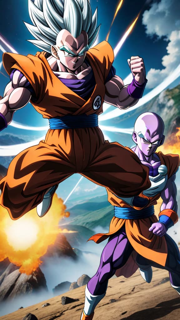  anime art: new villains emerge, sensing a power vacuum in the aftermath of krillin defeating frieza in dragon ball z. hyperrealistic, full body, detailed clothing, highly detailed, cinematic lighting, stunningly beautiful, intricate, sharp focus, f/1. 8, 85mm, (centered image composition), (professionally color graded), ((bright soft diffused light)), volumetric fog, trending on instagram, trending on tumblr, HDR 4K, 8K