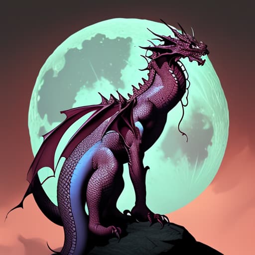  Dragon on moon