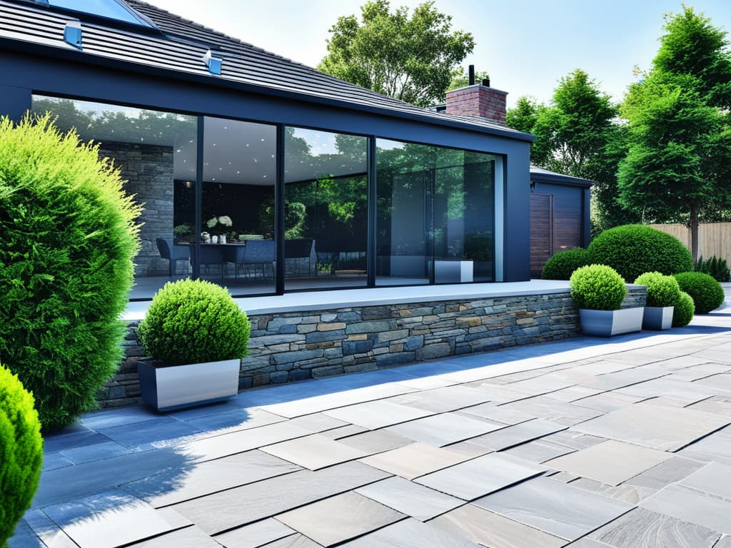  generate a realistic 4k photgraph of bluestone. The image must not contain people in it. Make sure the image is very realistic. Make sure the image can be used for a company that sells bluestone to masonry companies. This company sells masonry supplies.