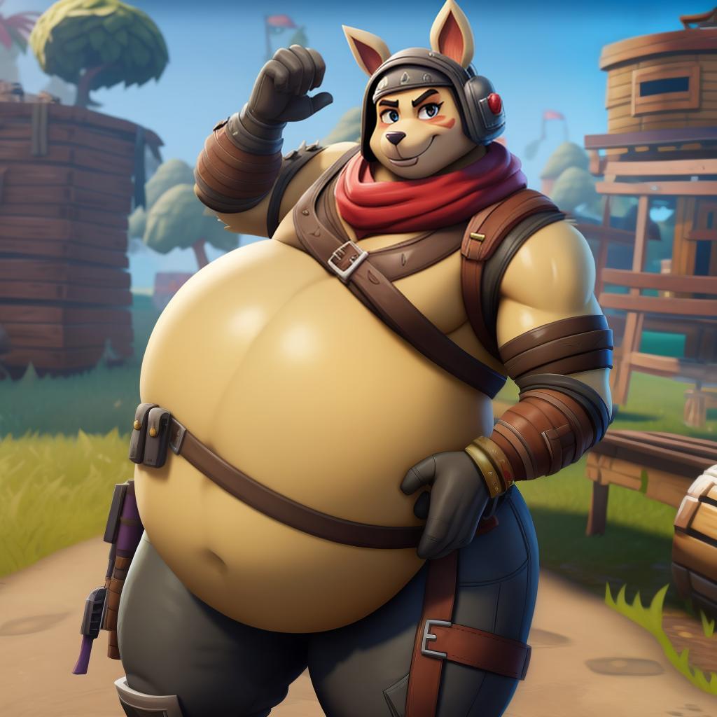  Gut bomb (fortnite), full body, open eyes, digital art, masterpiece, 4k, fine details,