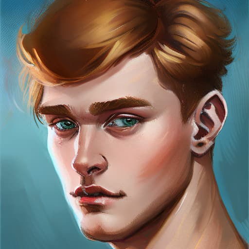 portrait+ style Russian LGBT queer twink blonde hunk dude face