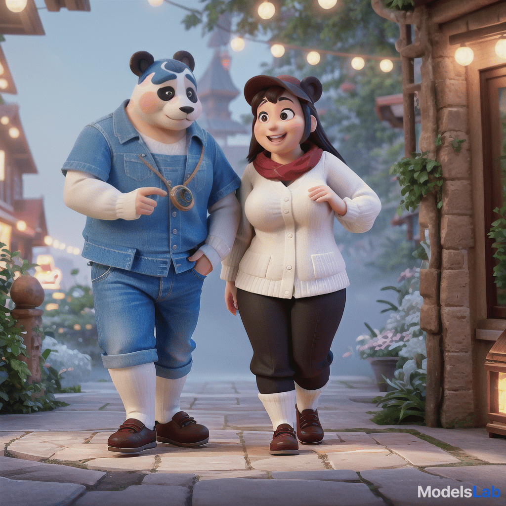  cute adult panda cgi style like pixar up! (pixarstyle:1.25) hyperrealistic, full body, detailed clothing, highly detailed, cinematic lighting, stunningly beautiful, intricate, sharp focus, f/1. 8, 85mm, (centered image composition), (professionally color graded), ((bright soft diffused light)), volumetric fog, trending on instagram, trending on tumblr, HDR 4K, 8K