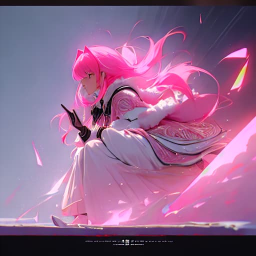  (cute pink haircare), anime, highly detailed, 4k, high quality, trending on art station hyperrealistic, full body, detailed clothing, highly detailed, cinematic lighting, stunningly beautiful, intricate, sharp focus, f/1. 8, 85mm, (centered image composition), (professionally color graded), ((bright soft diffused light)), volumetric fog, trending on instagram, trending on tumblr, HDR 4K, 8K