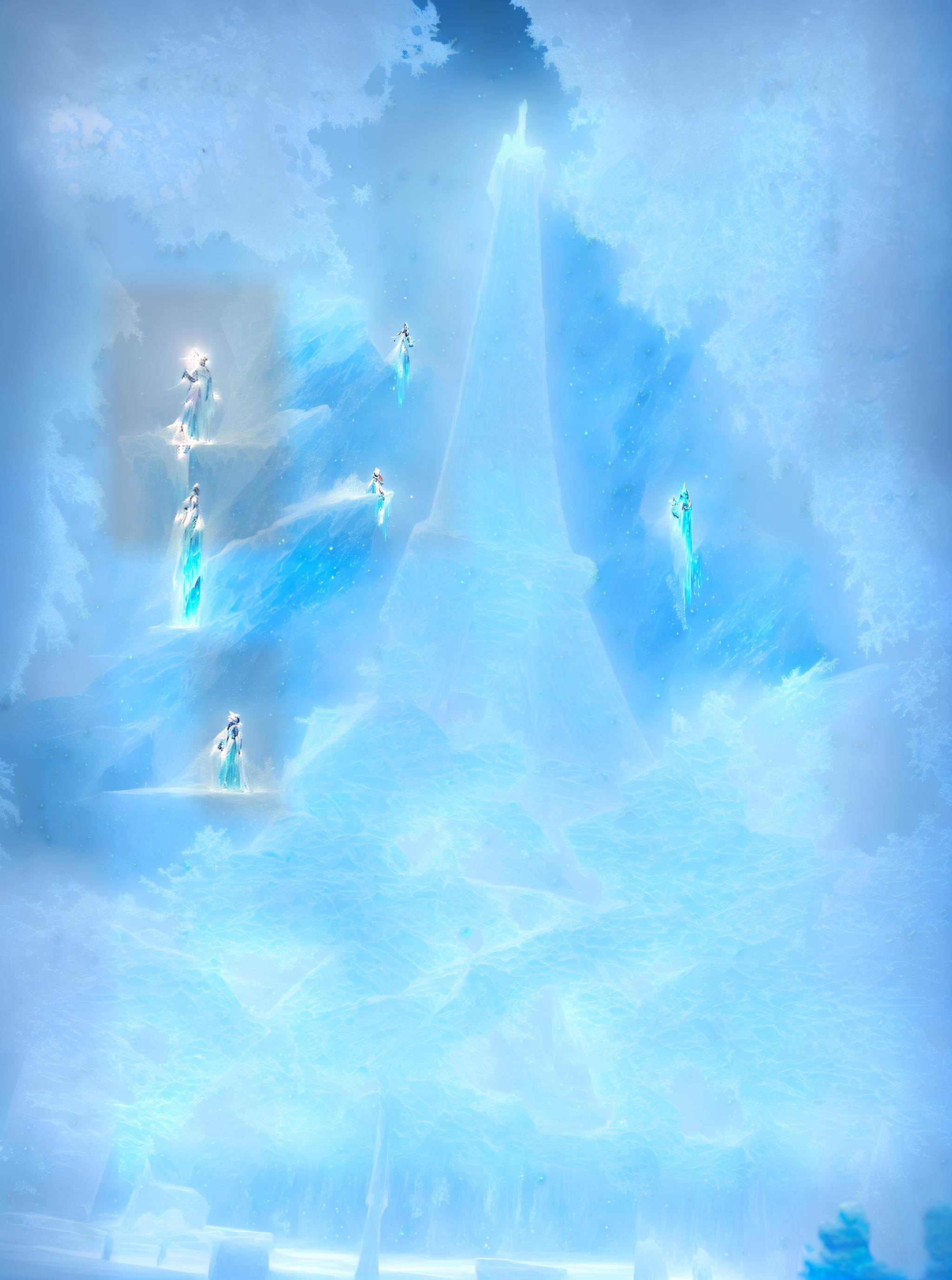  a image of a slightly frosty scene composed of {description}, icy cavern background, icicles, ice elemental, symmetrical, stylised, soft lighting, wlop, rossdraws, concept art, digital painting, no floating faces