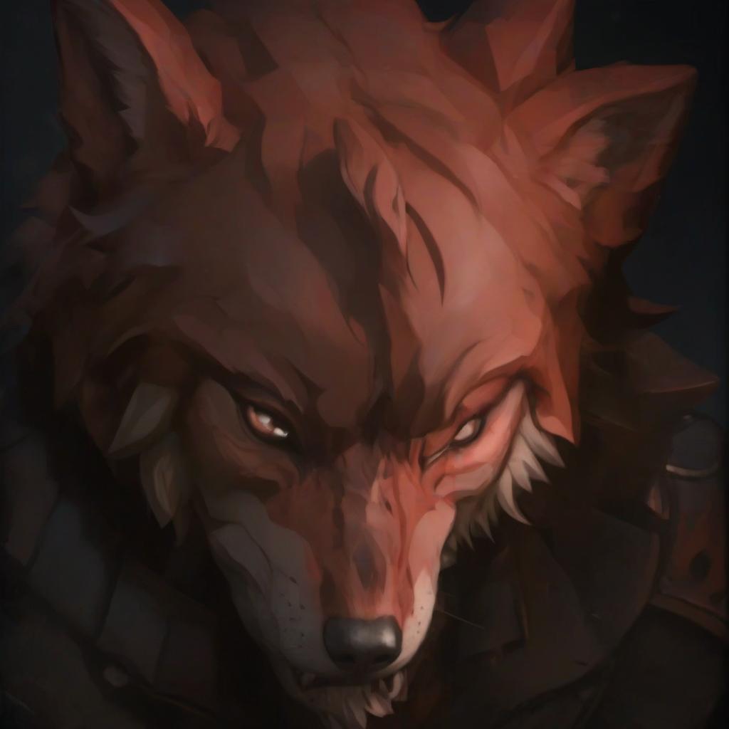  role playing game (rpg) style fantasy red wolf head, perfect fantasy render . detailed, vibrant, immersive, reminiscent of high fantasy rpg games, hkmagic