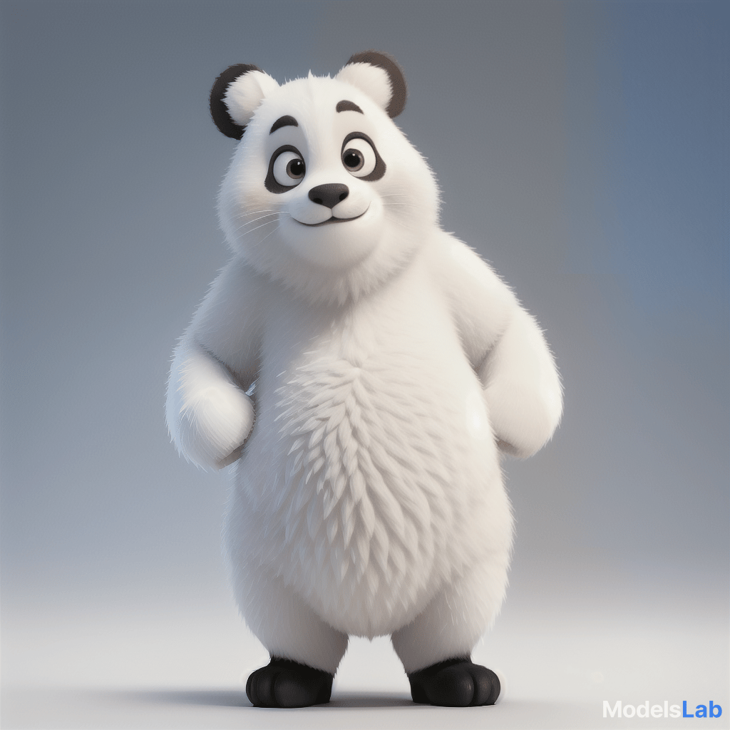  high res cgi image of a panda similar to the style of pixar movie inside out. make the panda smile and look adorable, with a completely white background (pixarstyle:1.25)  hyperrealistic, full body, detailed clothing, highly detailed, cinematic lighting, stunningly beautiful, intricate, sharp focus, f/1. 8, 85mm, (centered image composition), (professionally color graded), ((bright soft diffused light)), volumetric fog, trending on instagram, trending on tumblr, HDR 4K, 8K