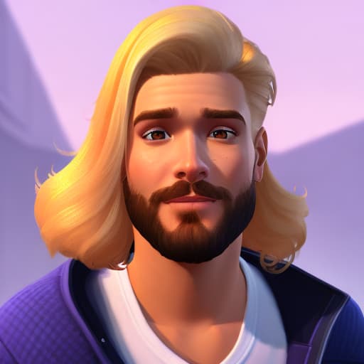 portrait+ style Sims 4 LGBT queer blonde hunk dude face