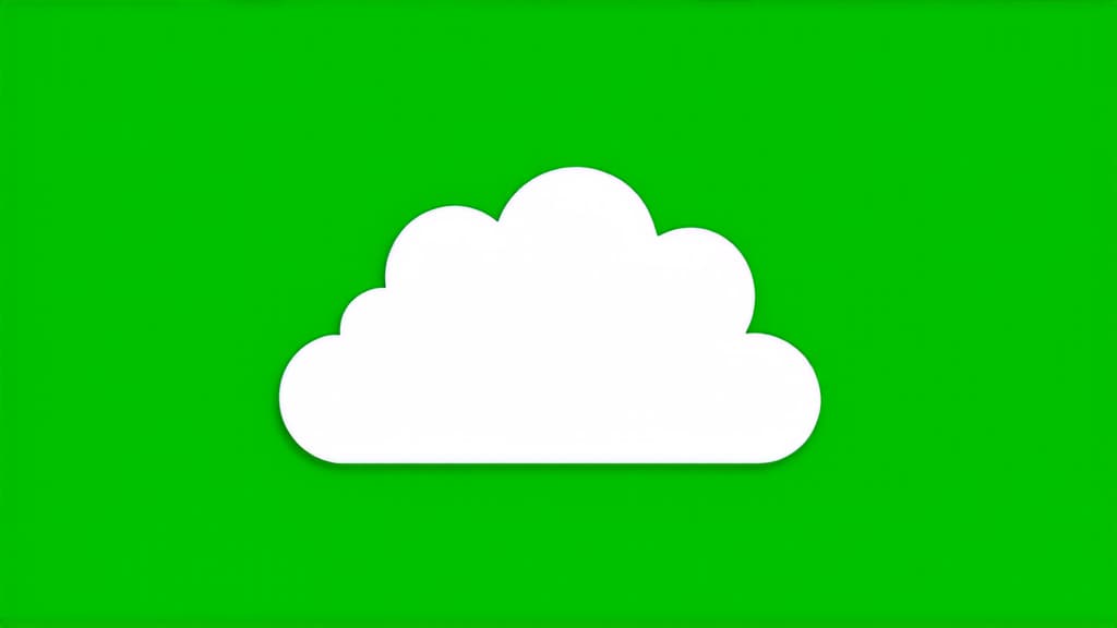  flat illustration, flaticon, (illustration:1.15), cloud on green background ar 16:9, [cory loftis, strobist, pascal campion :: 0.2]