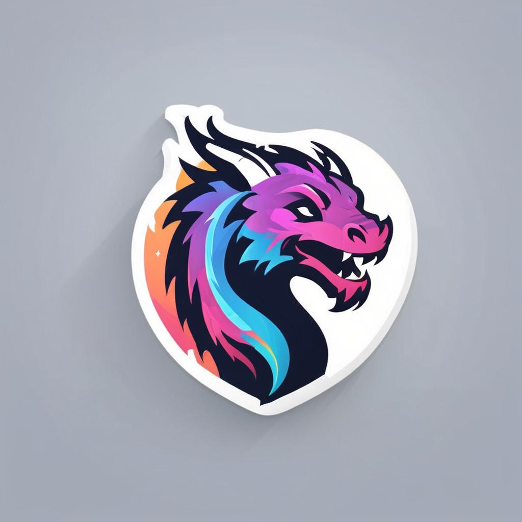  dragon , (ios style mobile app icon:1.5), logo, midjourney style, hq, hightly detailed, 4k